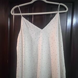 Express Cream Camisole with Silver Accents